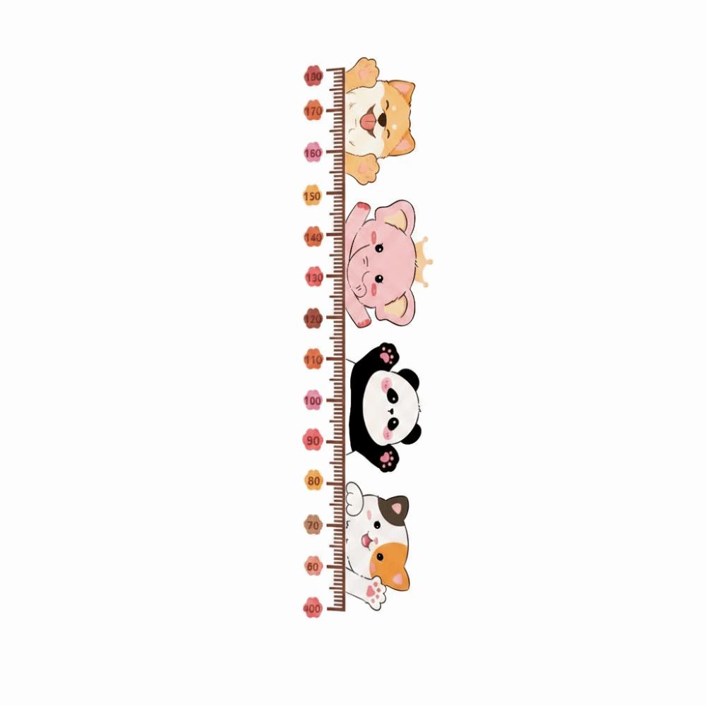 Self-Adhesive Self-Adhesive Wall Decals Waterproof Children's Height Chart Background Decorative