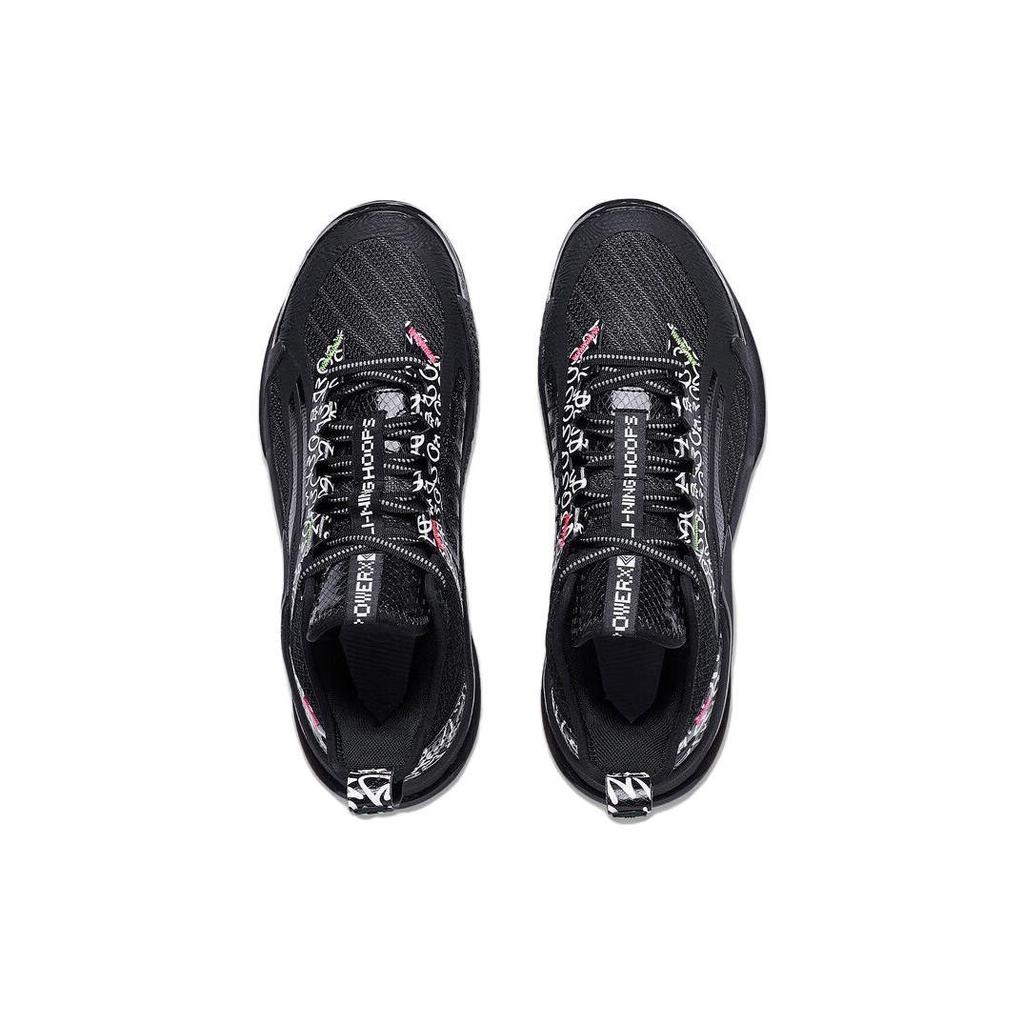 Li Ning Power 10 Средние Высокие Баскетбольные Кроссовки Мужские Черные ABAT089-7