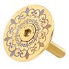 Bike Headset Cover Alloy 28.6mm Front Fork Stem Top Cap for Mountain Road Bike Totem Pattern Gold