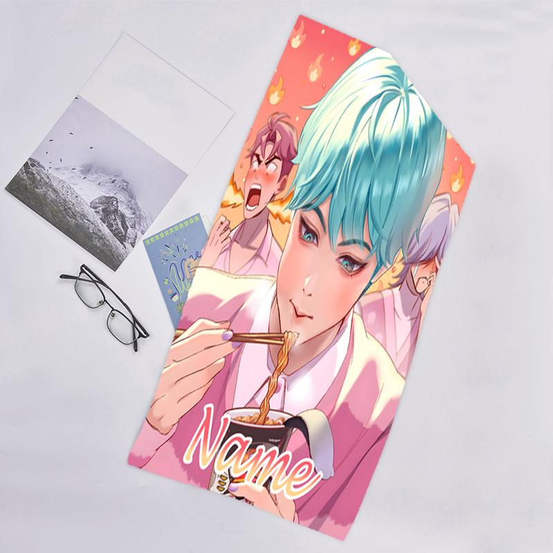 1pc KPop Demon Hunters26 Beach Towel with Custom Name, Beach/Swimming/Bath/Picnic/Camping Towel, Suitable for Seaside Beaches