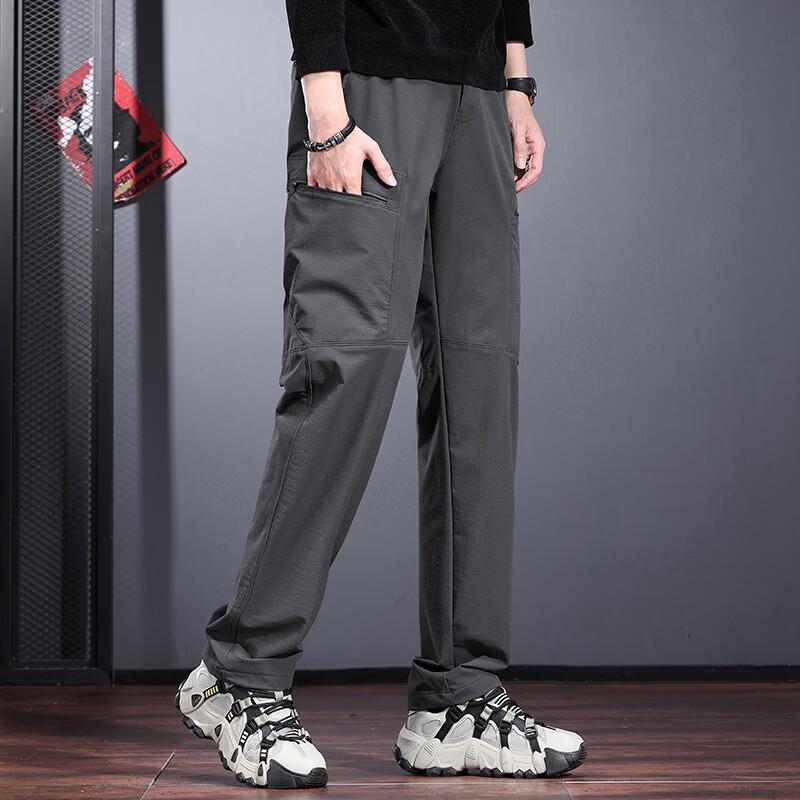 Мужские водонепроницаемые эластичные прямые брюки-софтшелл для активного отдыха Jeleino