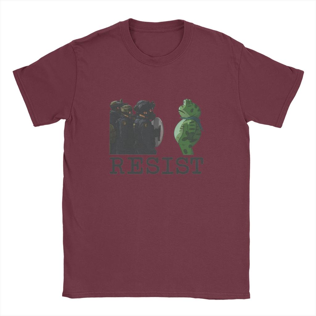 Portland Frog Resist T Shirt Men Pure Cotton Fun T-Shirt Round Collar Tees Short Sleeve Clothing 6XL