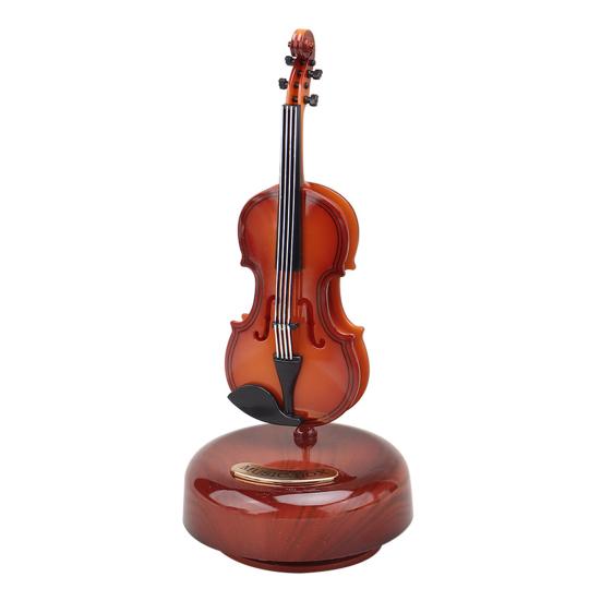 Прочная музыкальная шкатулка для скрипки украшает вращающуюся музыкальную функцию