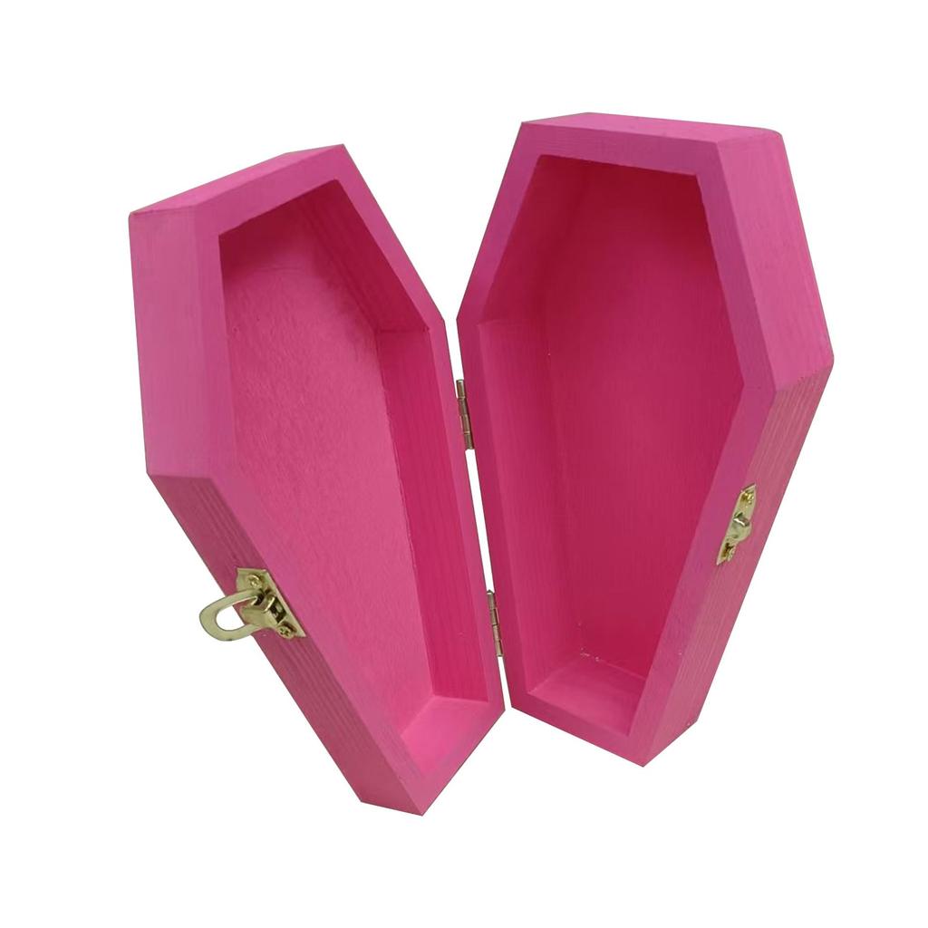 In-Stock Wooden Pet Coffin Urn: Multi-functional Flip-Top Box for Halloween Decor & Storage