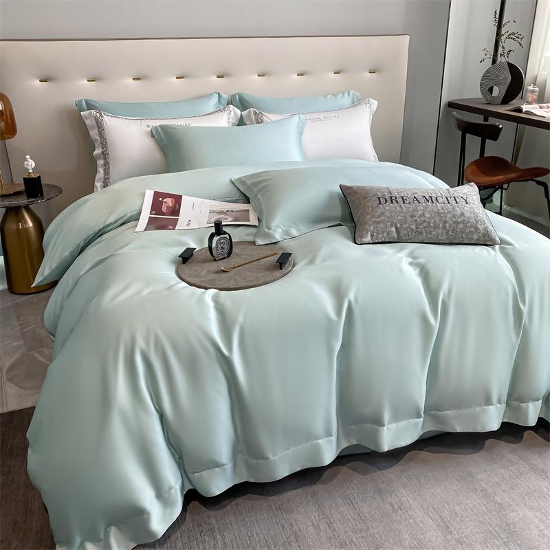 Набор из четырех предметов Lenzing Tencel Cool, 100 нитей, мытые однотонные пододеяльники