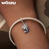WOSTU Шарм-подвеска из стерлингового серебра 925 пробы с цветной эмалью 'Летающий дракон' Подходит для оригинального браслета, ожерелья Специальный подарок на день рождения, для DIY