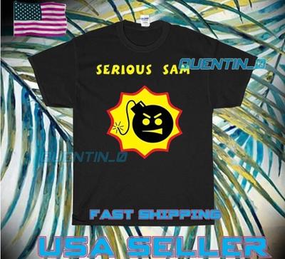 НОВАЯ Футболка PREMIUM SERIOUS SAM ЛОГОТИП Футболка СМЕШНАЯ РАЗМЕР S-5XL