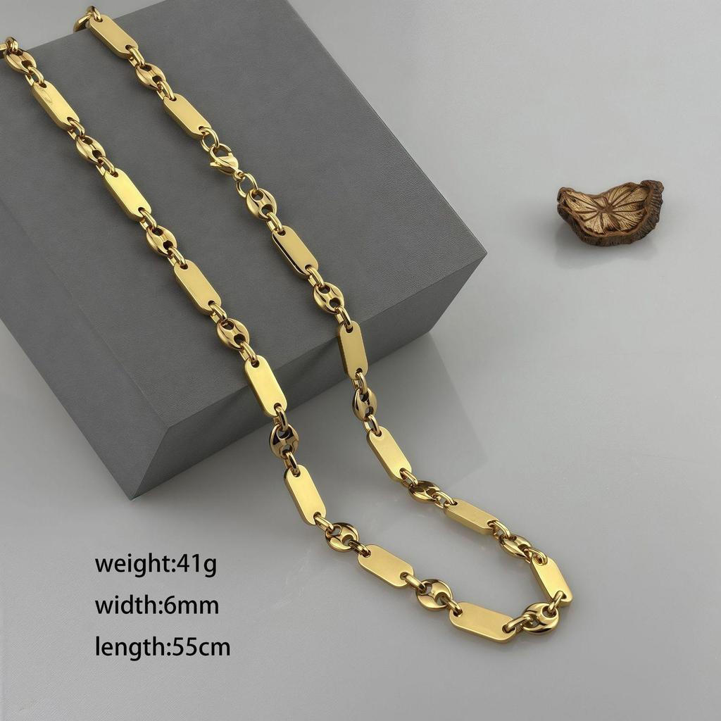 Модное ожерелье ручной работы «Императорская цепь» - Гладкая нержавеющая сталь с большим отверстием