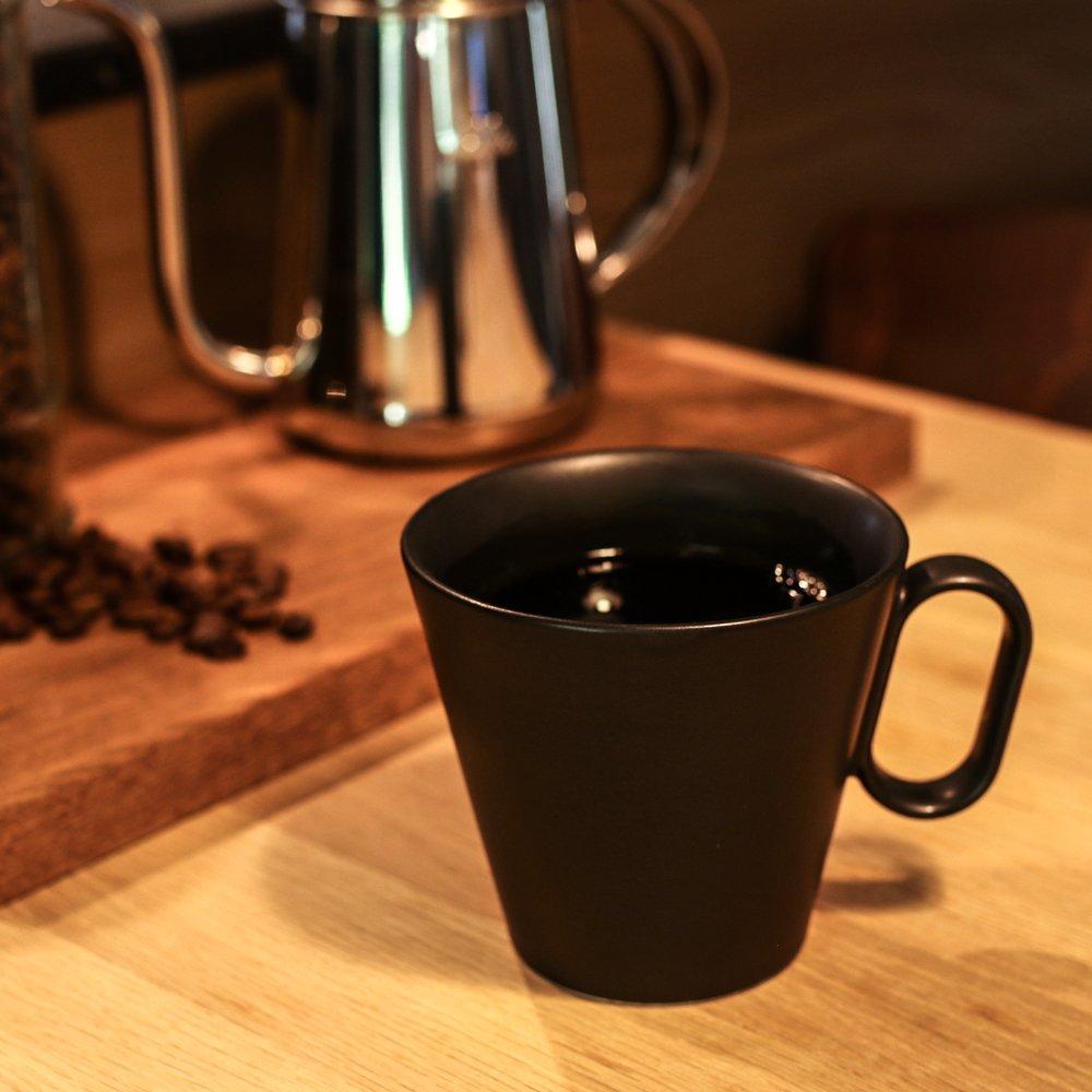 Wired Beans Arita Ware Eternal Mug Large Mug, (Black Matte, 360ml)