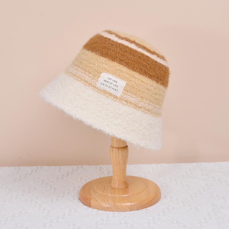 Осенне-зимняя вязаная шапка рыбака из пряжи Sweet Dopamine, шапки-басины в стиле ретро, универсальная женская шапка