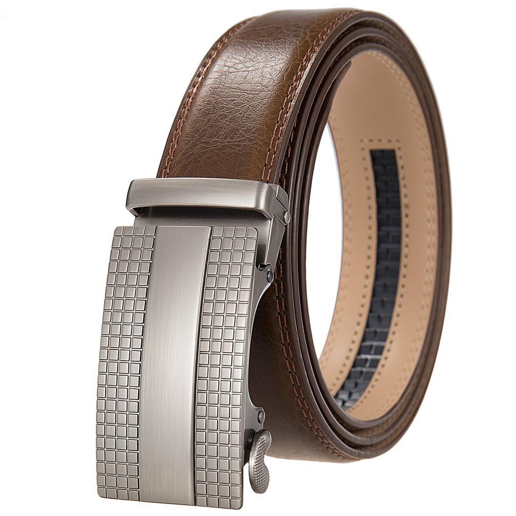 1 шт. Модный деловой ремень, ремень для мужчин, двухслойный ремень, ремень с автоматической пряжкой Ly36-35653-1