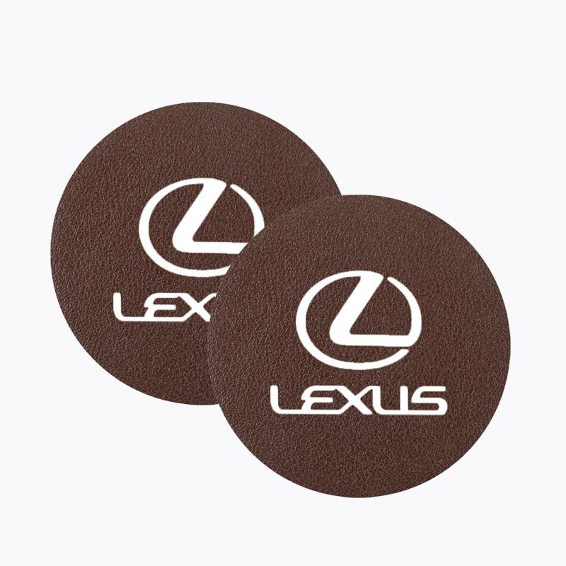 2Pcs Car Coaster PVC Logo Water Cup Pad Anti Slip Mat Accessories For Lexus FSPORT LBX NX RX 350h 450h ES UX 300e GS GX IS LS