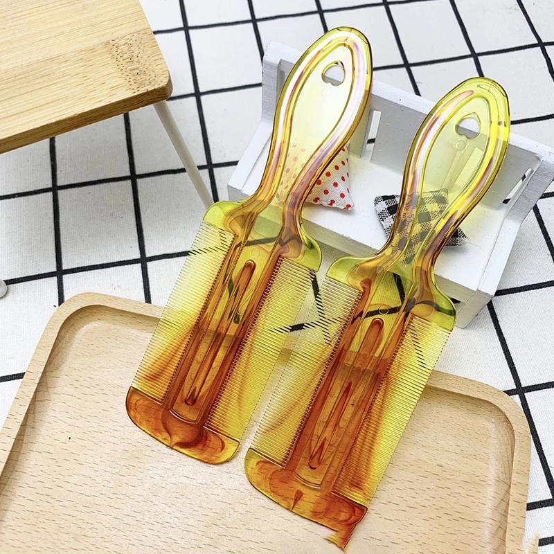 Высококачественный двухсторонний гребень от вшей с ручкой, мелкий зуб, гребень для удаления блох, удаление перхоти для инструментов для укладки