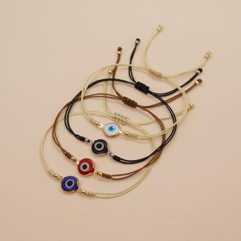 Винтажный богемный стиль стеклянная эмаль сглаза плетеная веревка дружба регулируемый браслет для женщин мужчин детей ювелирные изделия подарок на вечеринку