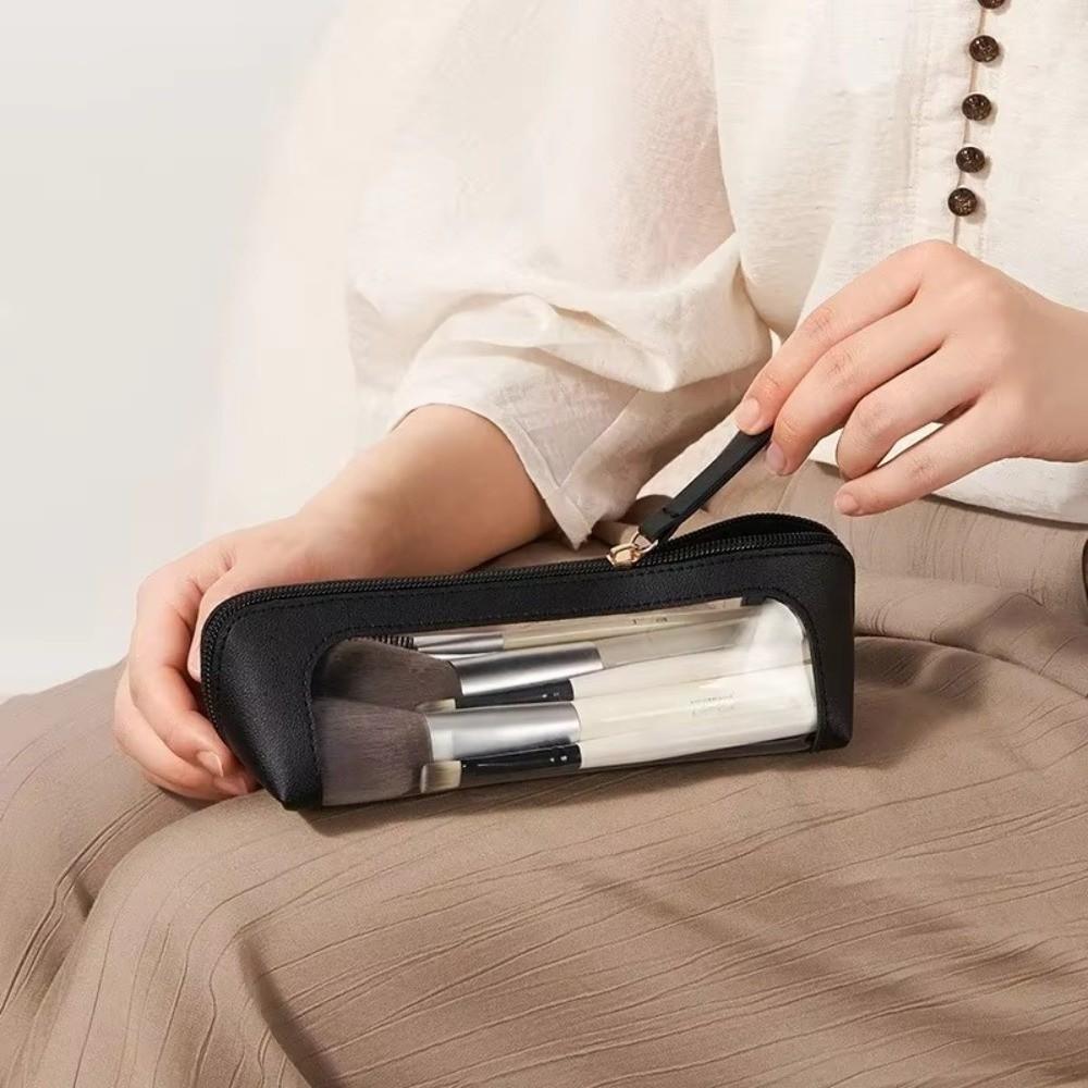 Visible Cosmetic Storage Pouch Waterproof Pencil Case School Stationery Bag School Supplies