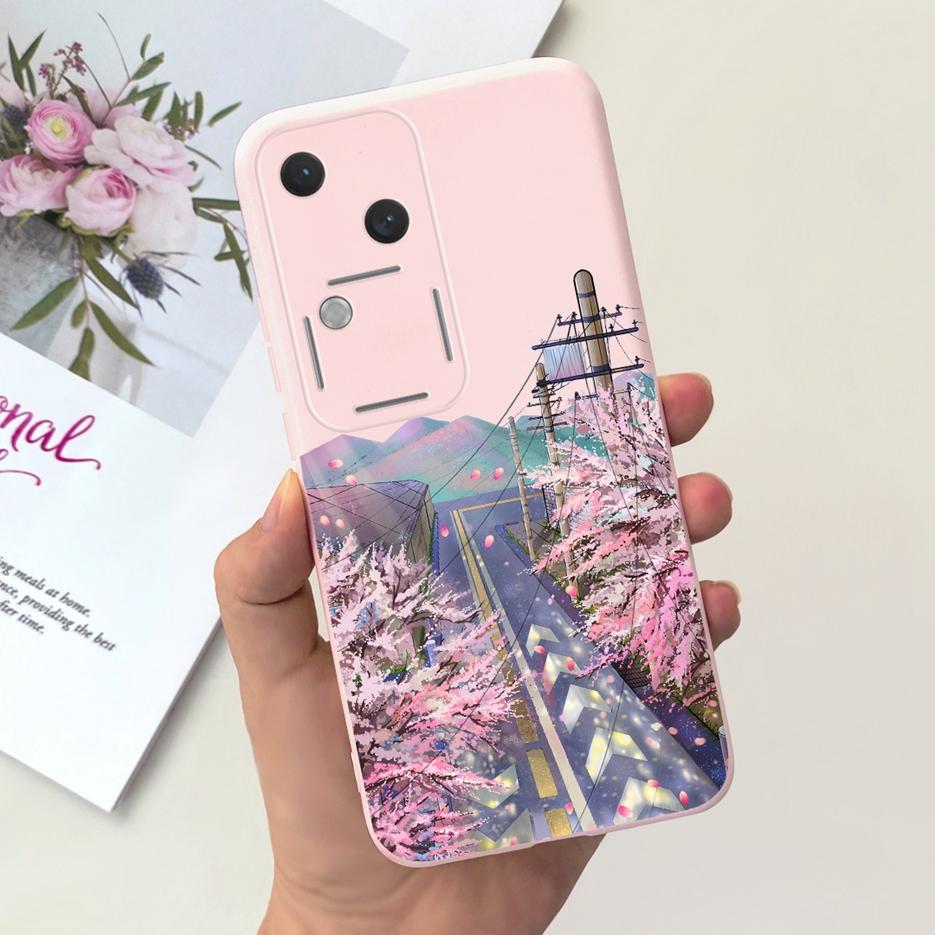 For Vivo V30 Pro Case V2319 Cute Fashion Cartoon Back Cover 6.78'' Soft Silicone Phone Case For Vivo V30 V 30 Pro VivoV30 Bumper