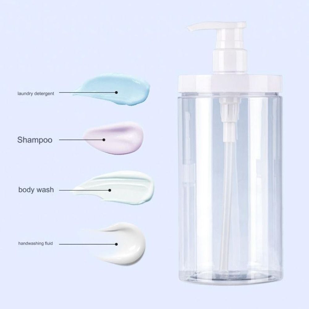 Wide Mouth Shower Soap Dispenser Clear Shower Bottles for Shampoo Conditioner Lotion