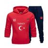 Kids' Jogging Tracksuit - Turkey - Football - Red - Long Sleeves - Elasticated Waist