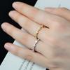 ANENJERY Тонкие кольца с микроинкрустацией цирконом для женщин, кольца с индивидуальным темпераментом, регулируемый праздничный подарок