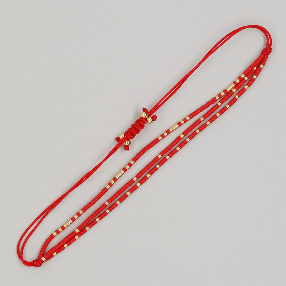 2025 Year of the Snake Lucky Red String Handmade Beaded Bracelet Set with Evil Eye for Couples