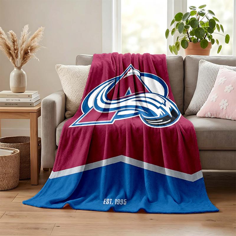 Colorado Avalanche blanket Flannel Blanket Soft Cozy Plush Throw for Sofa Bed Lightweight Home Decoration Gifts for Christmas various holidays