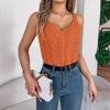 Women Sleeveless V Neck Tees Solid Color T Shirt Ladies Tee Shirt Street Knitwear Wear Top