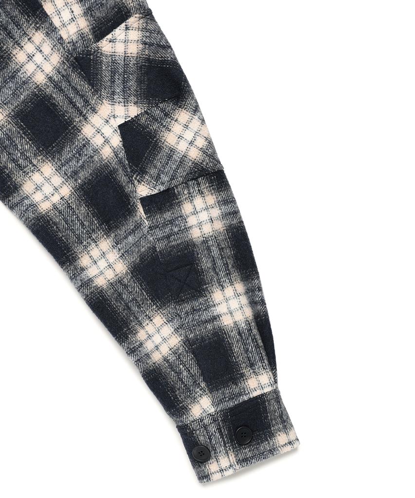 CAVISH Check Shirt Jacket Navy(Cv2Efuw320A)