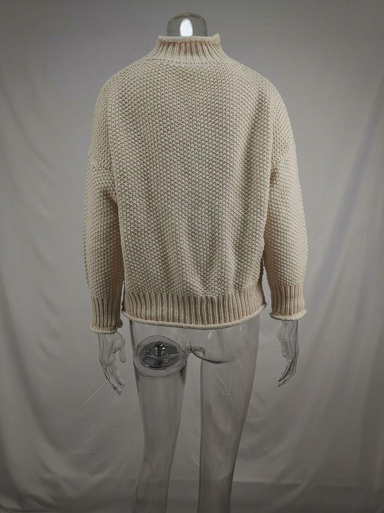 Осенне-зимний трикотаж для женщин Толстый свитер с высоким воротом Женская трикотажная одежда Джемпер Базовый свитер Пуловер