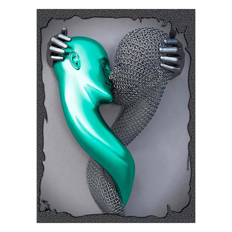 3D визуальные золотые, серебряные настенные художественные картины из металла, современные скандинавские персонализированные холсты, интерьерные картины, принты, домашний декор