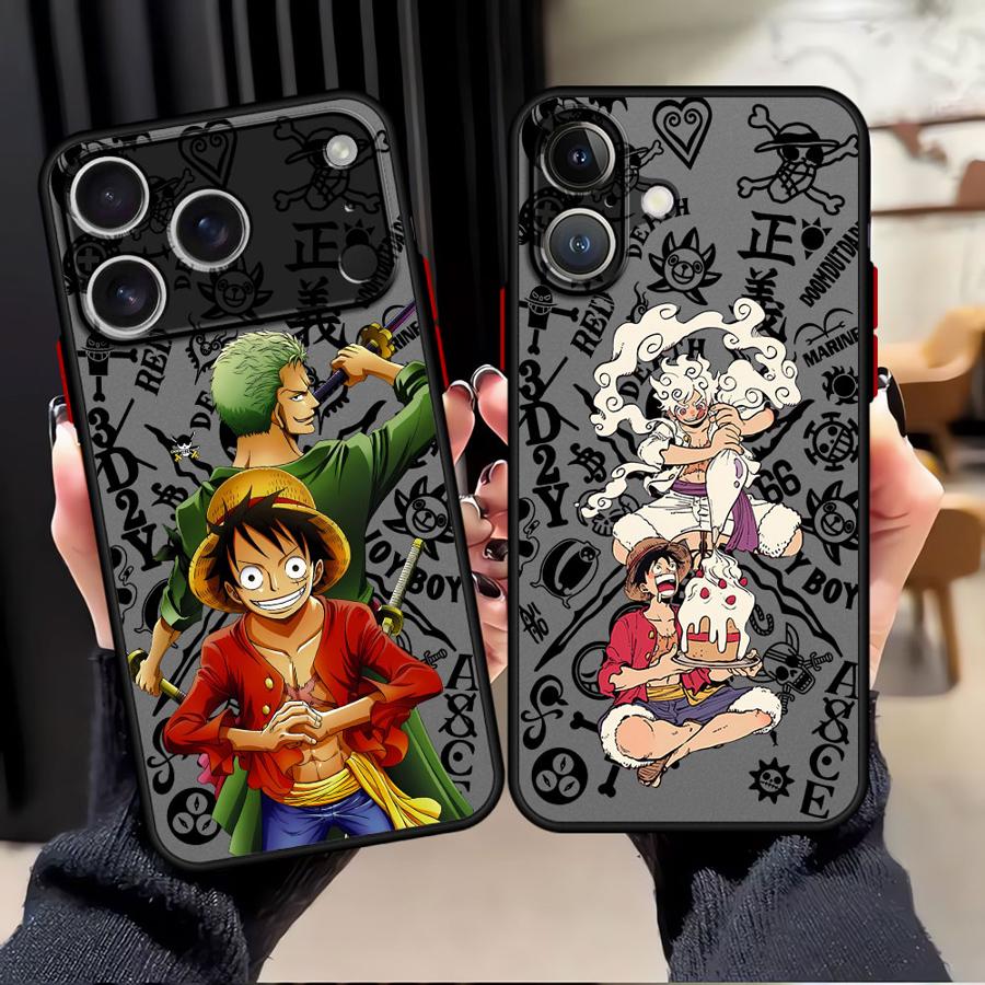 Аниме One Piece Луффи Зоро Чехол Задняя крышка телефона Чехол для iPhone 17 Pro Max Air 12 7 8 SE 15 13 Mini 11 14 16 Plus XS XR