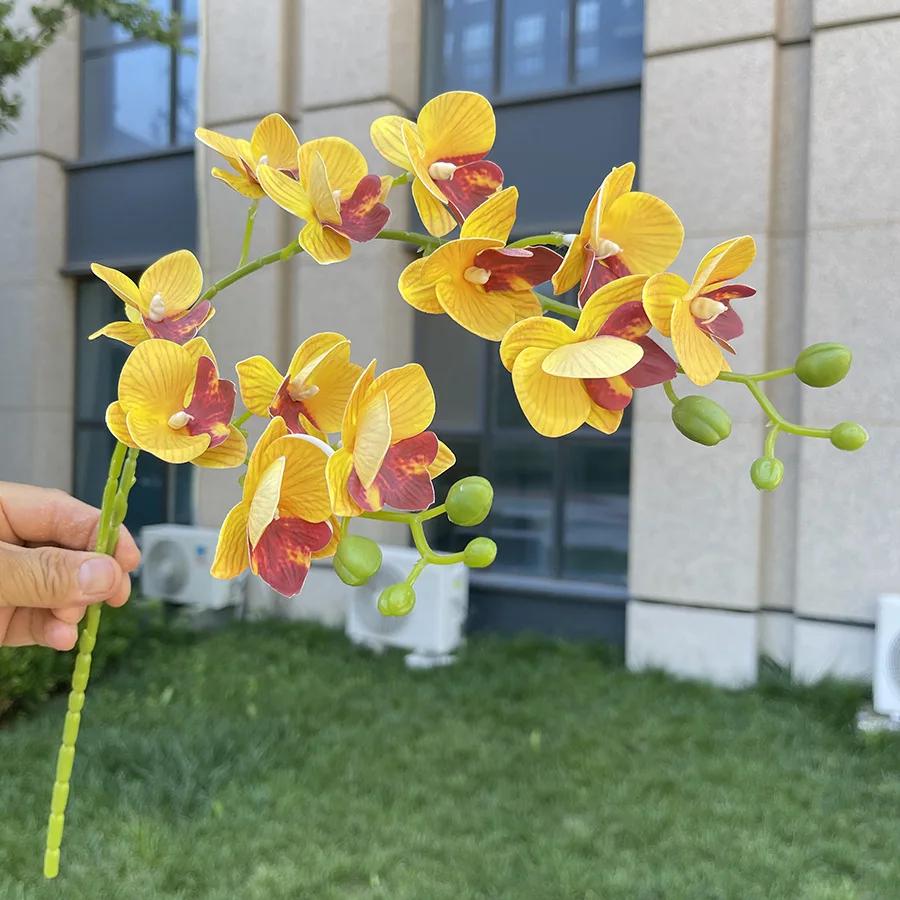 Phalaenopsis Artificial Flowers Fake Lifelike Mini Orchid Flower Stems for Wedding Event Home Decor