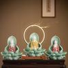 Chinese Ceramic Amitabha Buddha Statue, Guanyin, Grand Trend To the West of the Buddha Statue, Living Room, Three Saints Statue