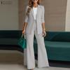 Women Long Sleeve Cardigan Blazer and Pants Casual Two Piece Suit Sets