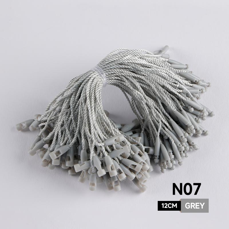 1000 Pieces Per Pack 12cm White Lock Bullet Clothing Sling Sealed Label Hanging Rope Plastic Cotton Clothing Hanging Rope