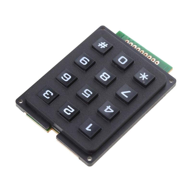 3x4 Matrixes Array 12 Button Keypad Keyboard Module 12 Key MCU Membranes Button Keypad Electric DIY Kit