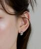 Серьги Goldndear 14KGF Double Muse с застежкой-щелчком