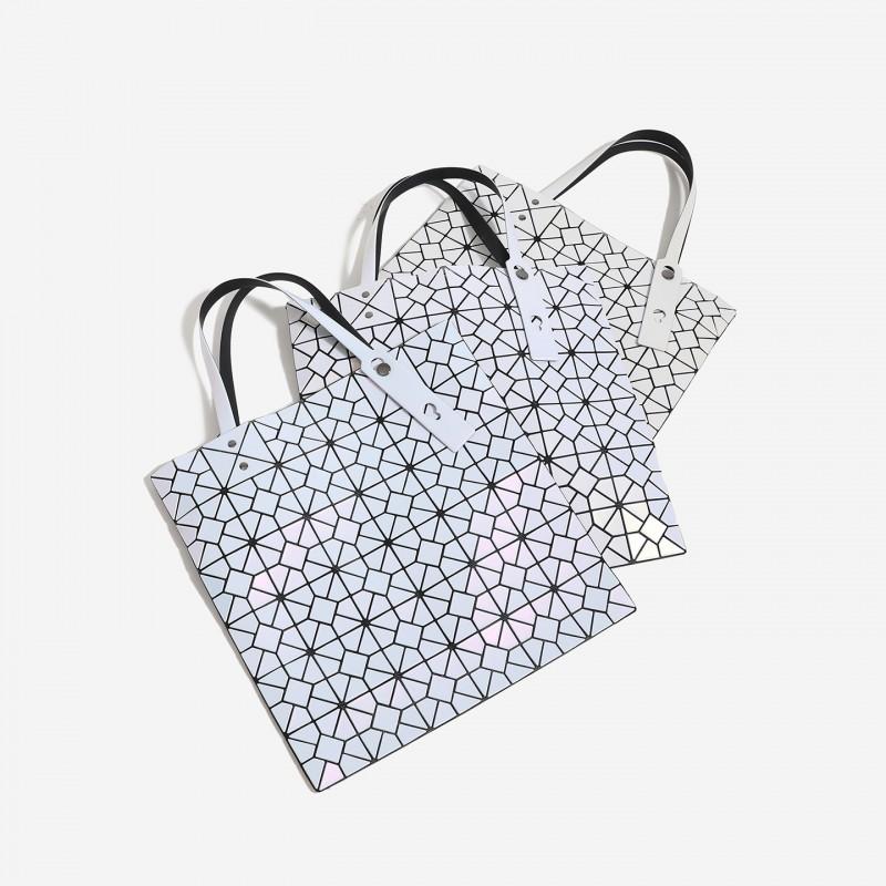 Stylish Geometric Quilted Tote Bag Women Large Capacity Shoulder Handbag Daily Use