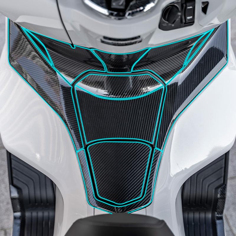 Used For HONDA PCX 160 New Design Carbon Fiber Protective Stickers Fairing Kits Motorcycle Plastic Decorative Accessories Refit