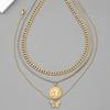 Meier Multi-layer cuban link chain necklace - butterfly chunky chain ot clasp, edgy hip-hop punk style