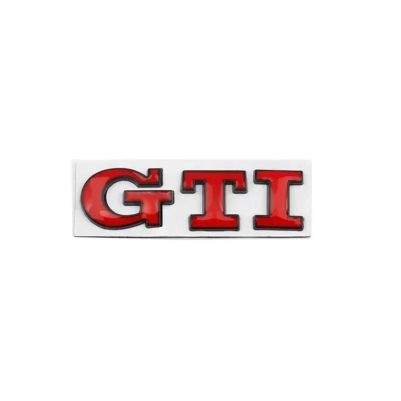 AABIK1 Metal GTI Logo Car Rear Trunk Emblem Side Sticker for Volkswagen VW Golf 4 5 6 7 8 Polo Jetta Tiguan Passat