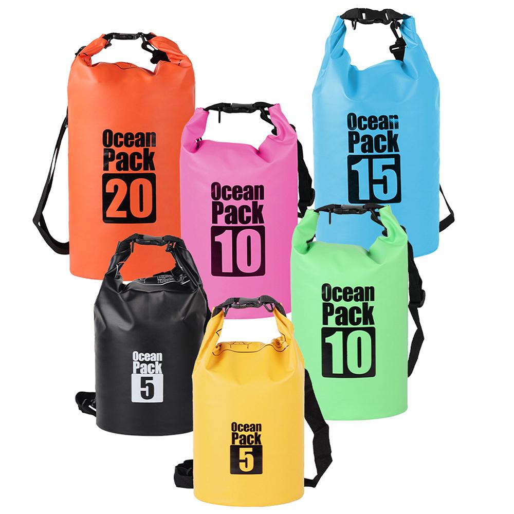 500D Водонепроницаемая сумка для плавания Dry Sack 5/10/15/20/30 л Водонепроницаемые плавучие сумки для сухих вещей Для катания на лодке, рыбалки, рафтинга, плавания