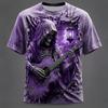 Halloween Men's Skull Bone T Shirt Short Sleeve T shirt 3D Print Crew Neck Shirt Gothic Street Dark Party All Seasons Clothing