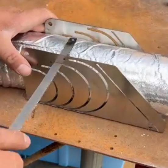 Foam Pipe Cutter Tool High Precision 45-Degree Rubber Insulation Pipe Cutter Adjustable Design Stainless Steel Rubber Pipe Insulation Cutter Guide