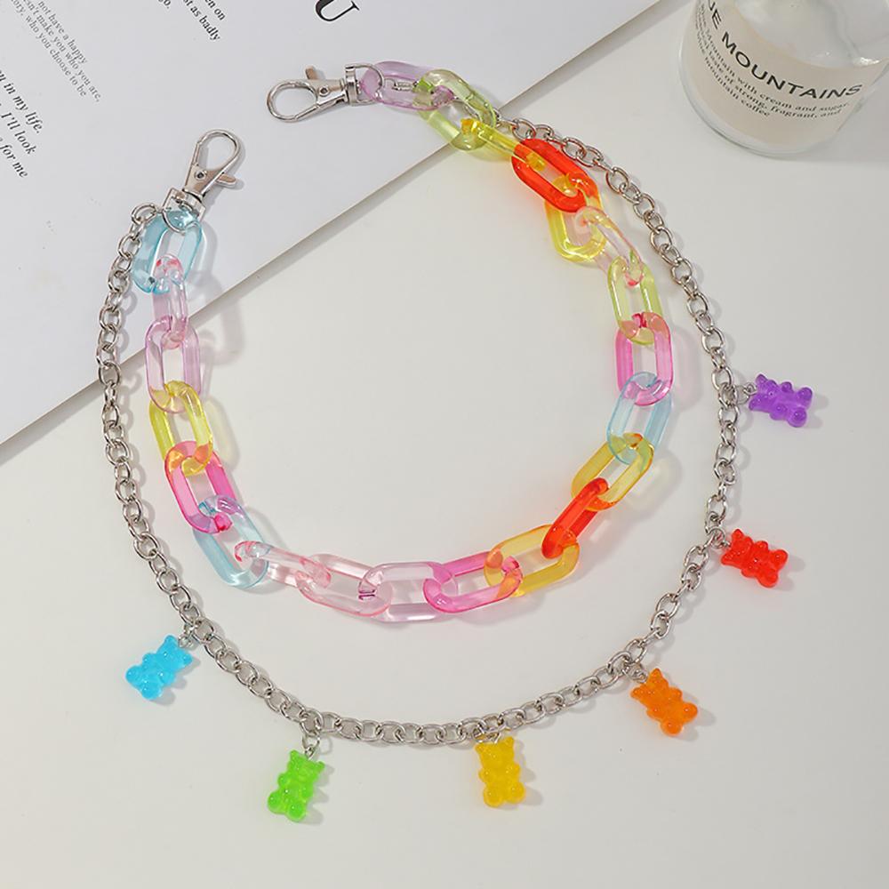 Панк Милый Бохо Стиль Цинк Сплав Цинка Студенческая Женская Джинсовая Цепочка Пояс Цепочка Ювелирные Изделия Подарочная Цепочка на Талию с Медведем