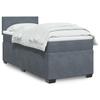 Maison Exclusive - Sommier À Lattes De Lit Et Matelas Gris Foncé 80x200 Cm Velours