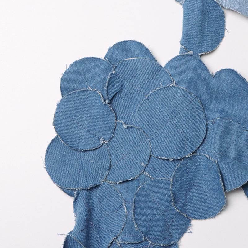 Spring 2025 Fashion: Sexy Blue Denim Tassel Suspender Dress for Women