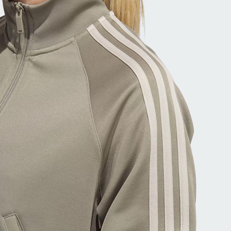 adidas Женская теплая тренировочная куртка-топ adidas Originals, цвет хаки, IJ5229