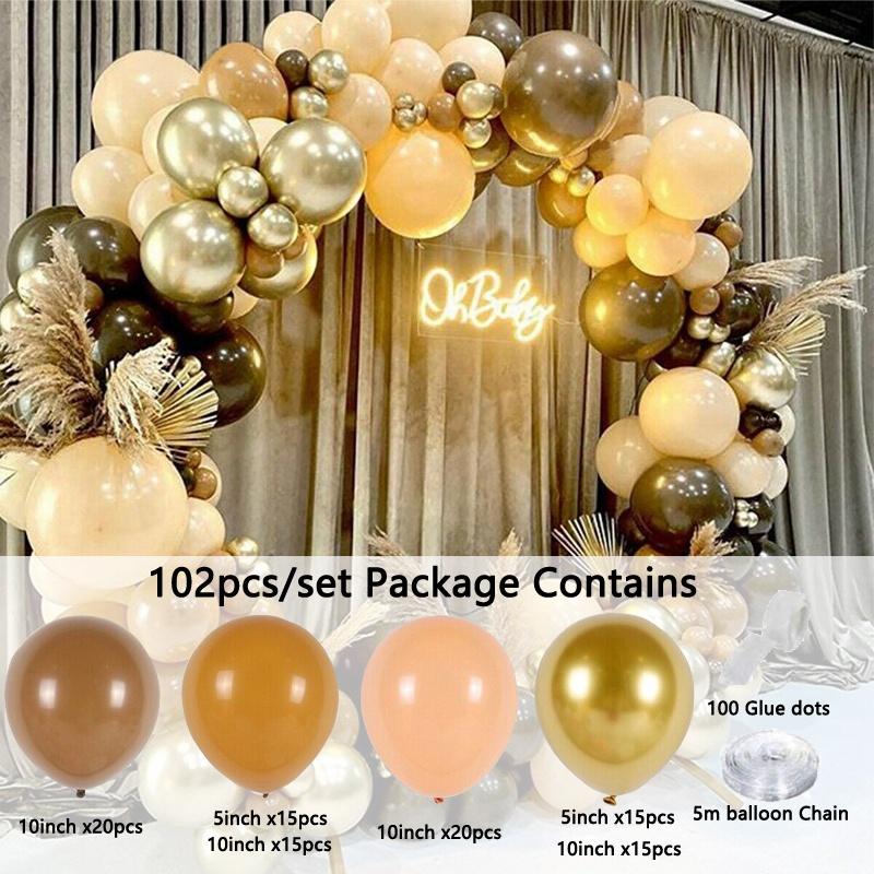 Baby Shower Decorations Macaron White Pink Blue Gold Balloon Arch Kit Wedding Birthday Boy Or Girl Gender Reveal Party