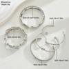 5Pcs/Set Gold Color Knot Cuff Bracelets Metal Women's Hand Bracelet  Jewelry Gifts