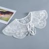 Korean Summer Floral Embroider Fake Collar Neck Guard Scarf Female Shoulder Wraps Cape Removable Shirt Detachable Collar